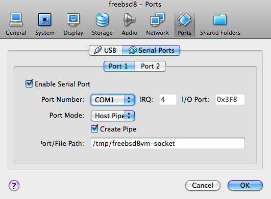 Virtualbox serial port mode free